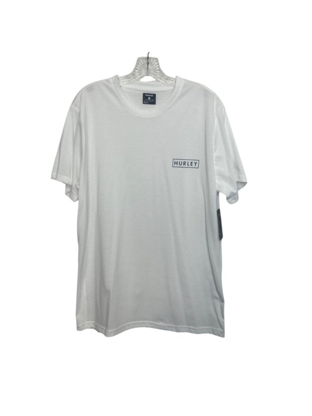 Hurley Logo‎ Crewneck Tshirt XL White New Cotton Activewear Casual Summer